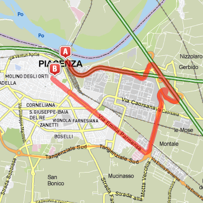 Mappa dall'Autostrada